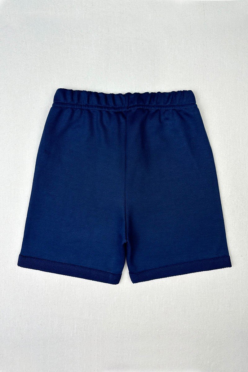 shorts azul marinho infantil unissex