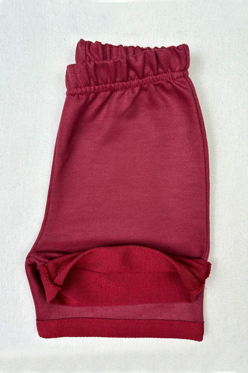 shorts bordo infantil unissex 2
