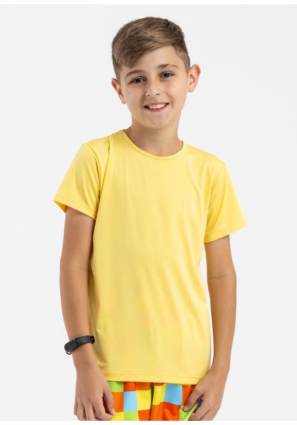 camiseta infantil preco qualidade uv amarelo 2