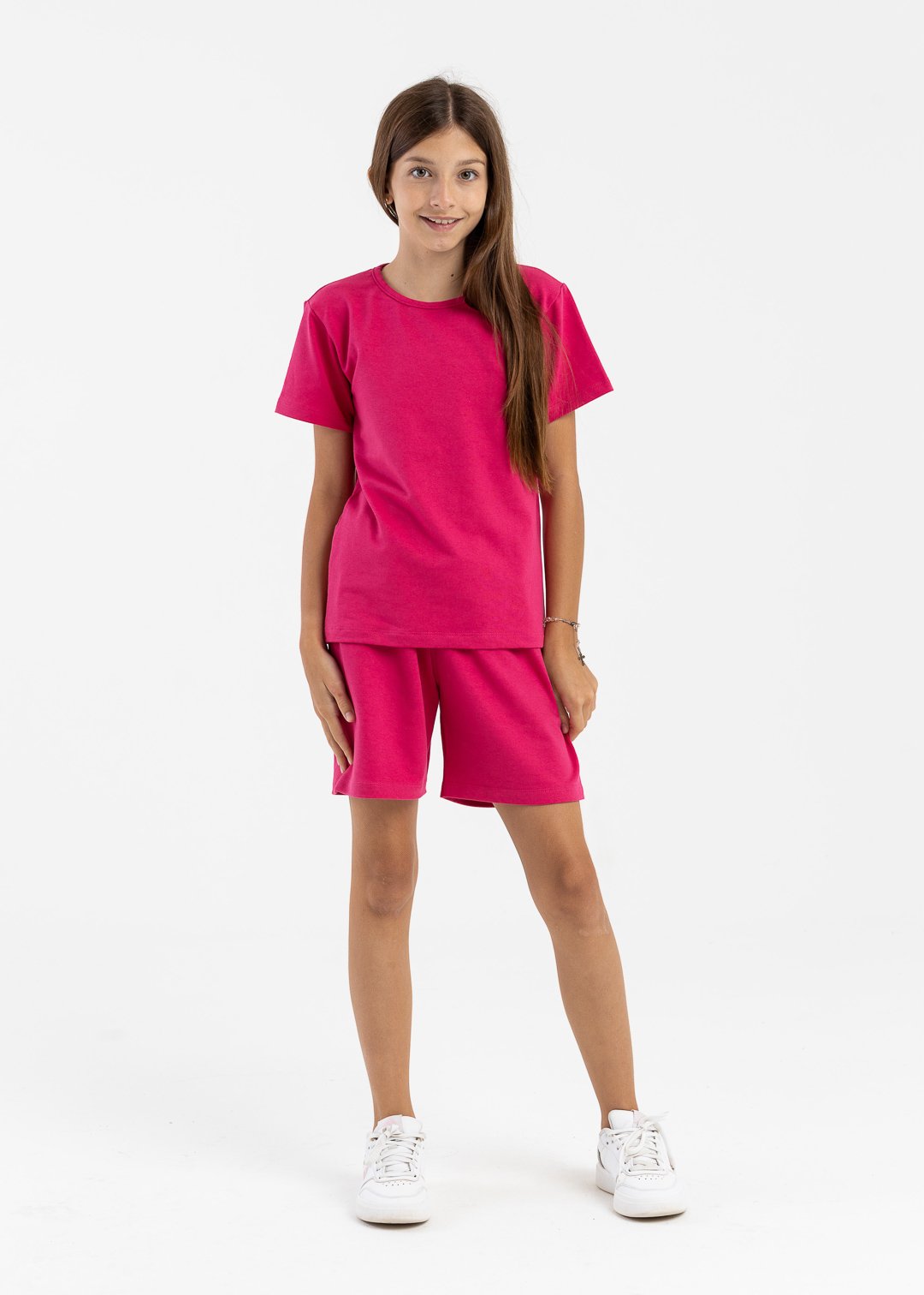 camiseta e bermuda molecotton pink preco e conforto