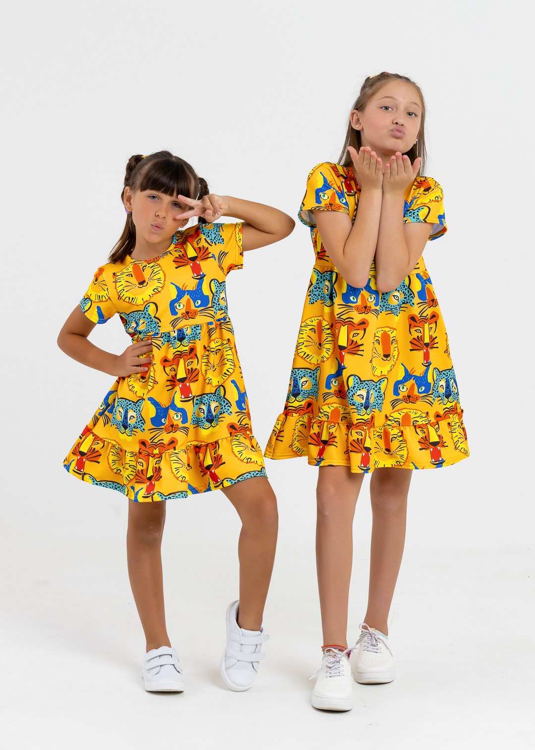 comprar moda infantil direto de fabrica online brilha kids vestido animais tropical 3