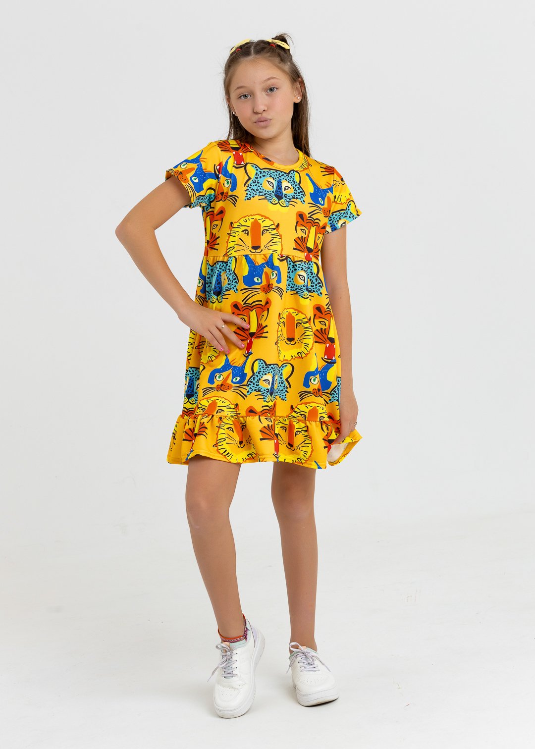 comprar moda infantil direto de fabrica online brilha kids vestido animais tropical 5