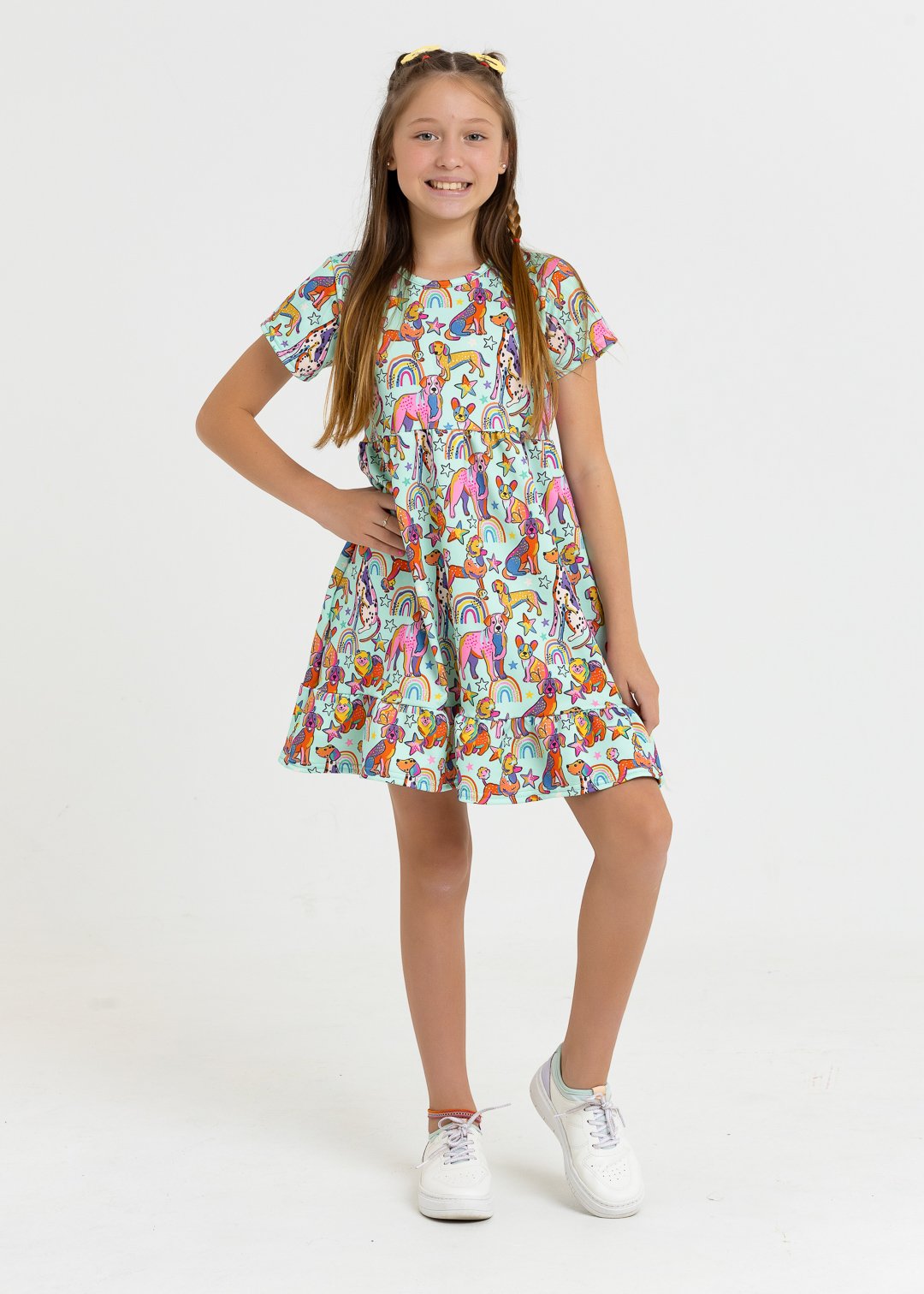 comprar moda infantil direto de fabrica online brilha kids vestido cachorros 3