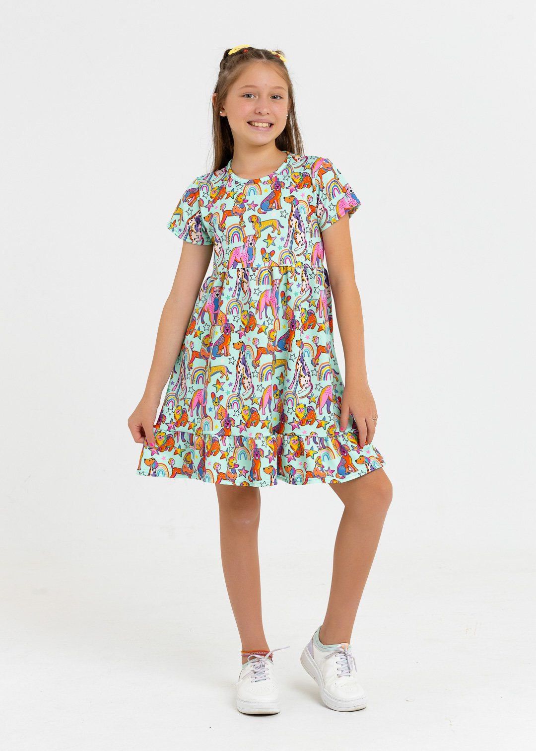 comprar moda infantil direto de fabrica online brilha kids vestido cachorros 4