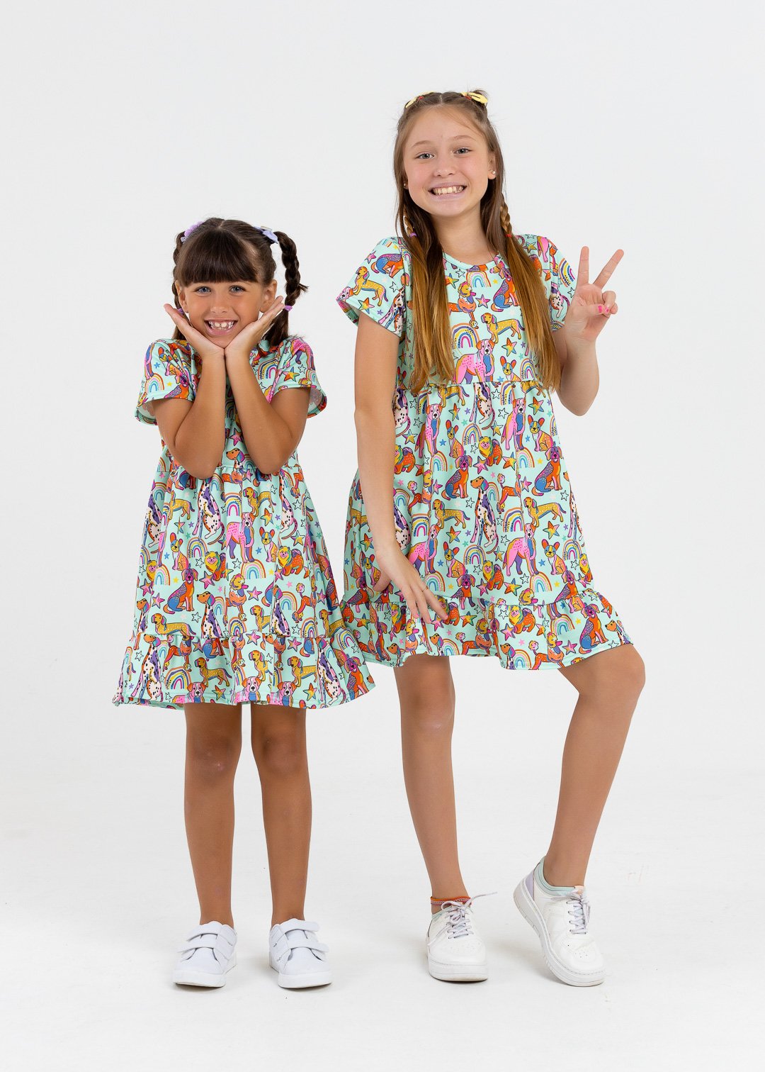 comprar moda infantil direto de fabrica online brilha kids vestido cachorros