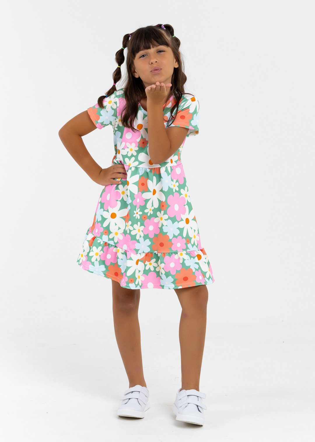 comprar moda infantil direto de fabrica online brilha kids vestido ursinhos floral 2
