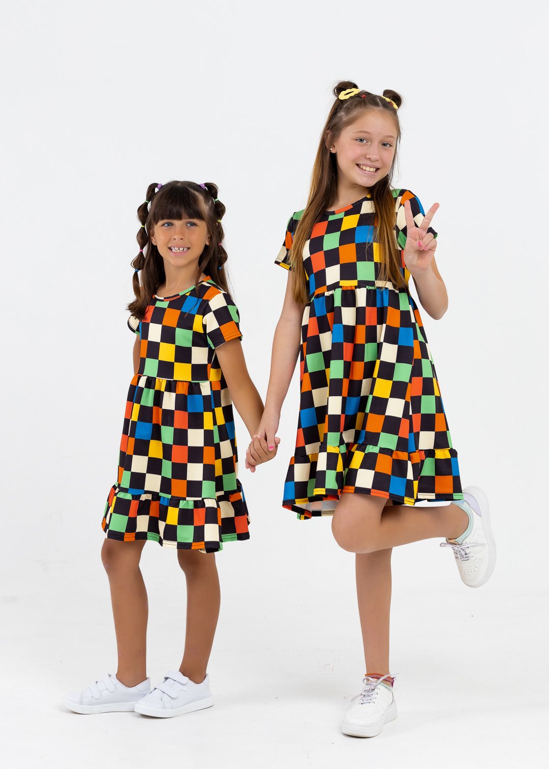 comprar moda infantil direto de fabrica online brilha kids vestido xadrez 7