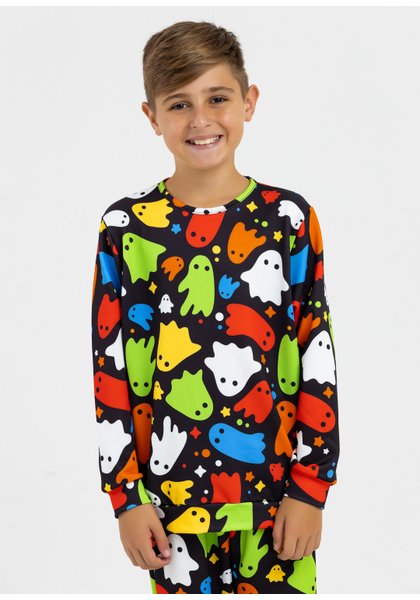 comprar moda infantil direto de fabrica online brilha kids casaco fantasmas