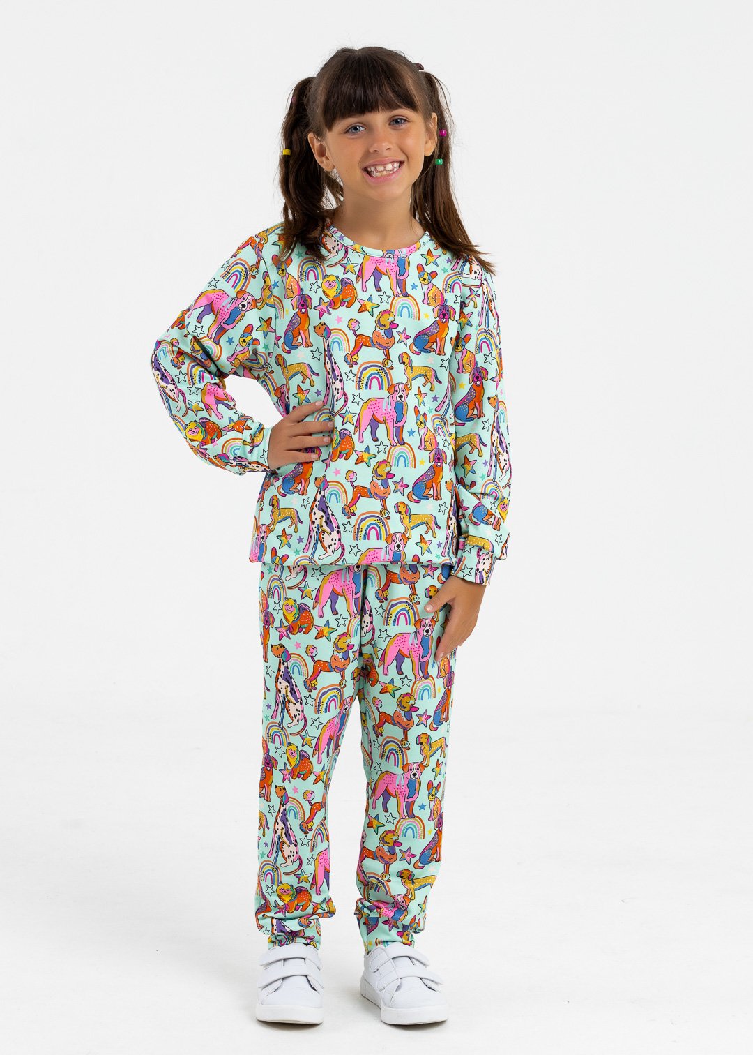 comprar moda infantil direto de fabrica online brilha kids conjunto cachorros