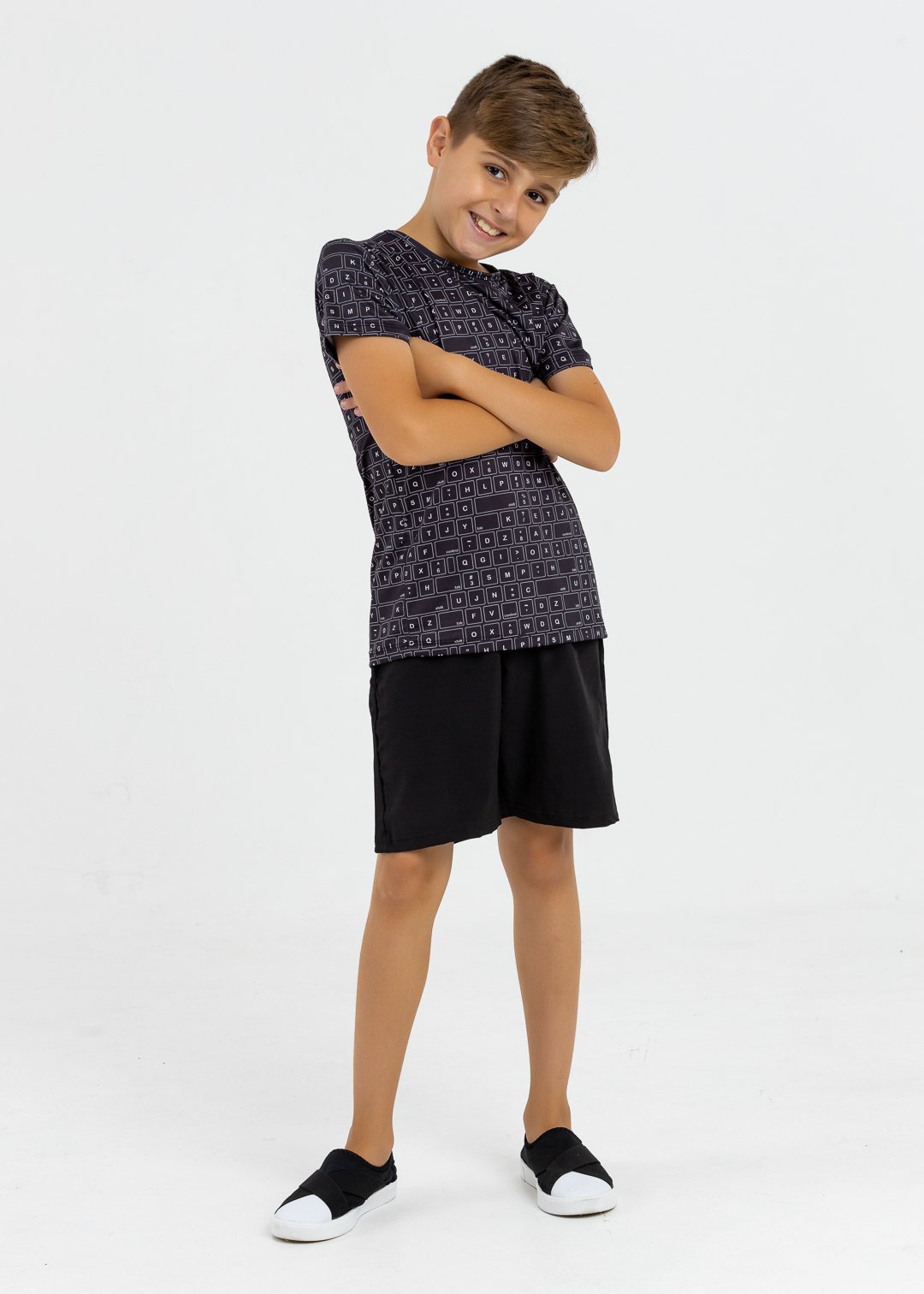 comprar moda infantil direto de fabrica online brilha kids camiseta teclas 2