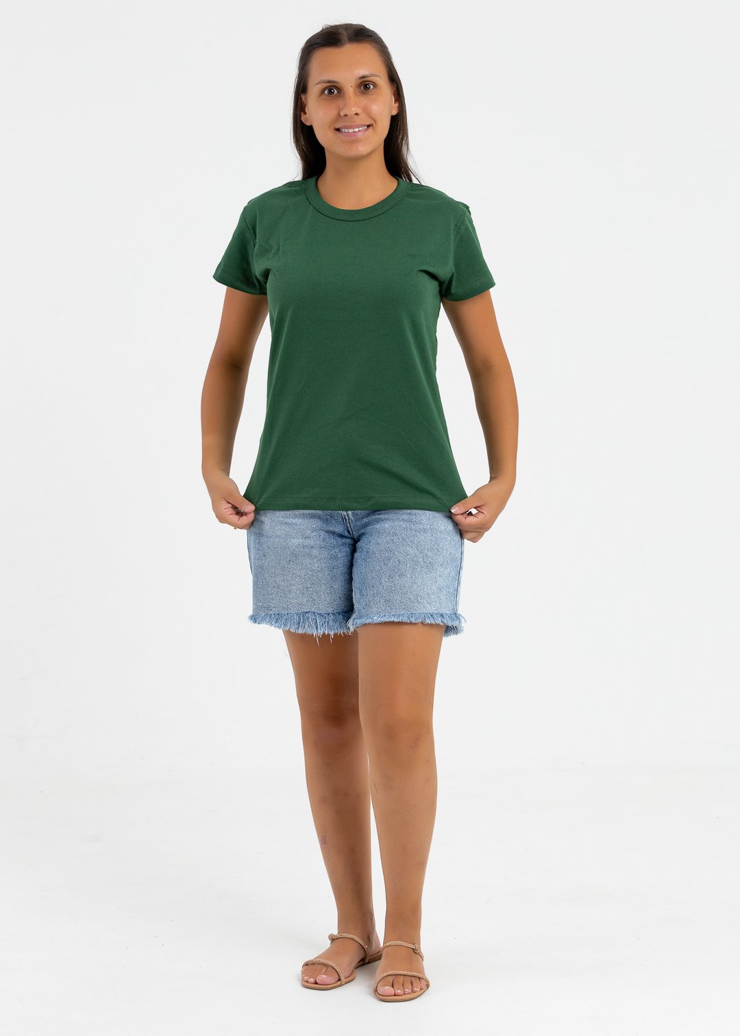comprar moda infantil direto de fabrica online brilha kids adulto camiseta meia malha verde