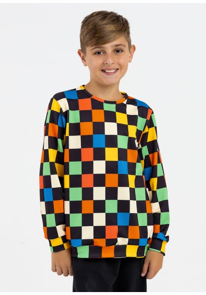 comprar moda infantil direto de fabrica online brilha kids casaco xadrez calca preto