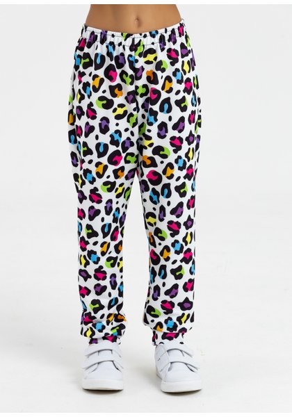 comprar moda infantil direto de fabrica online brilha kids onca colorida calca