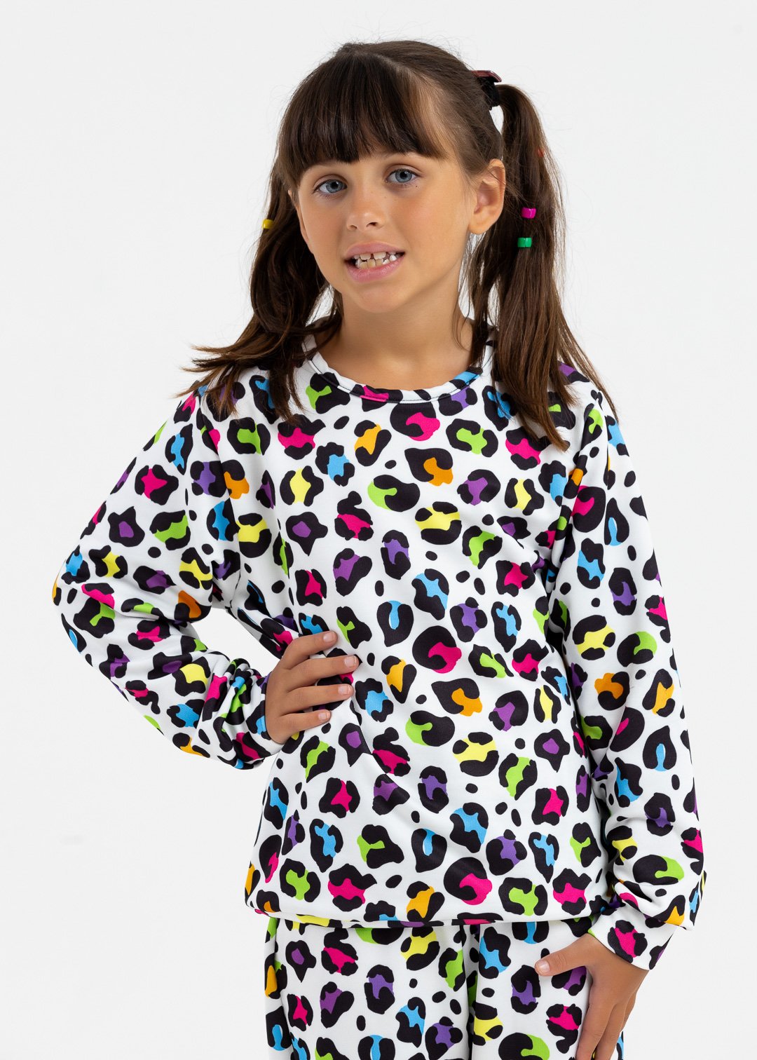 comprar moda infantil direto de fabrica online brilha kids onca colorida casaco