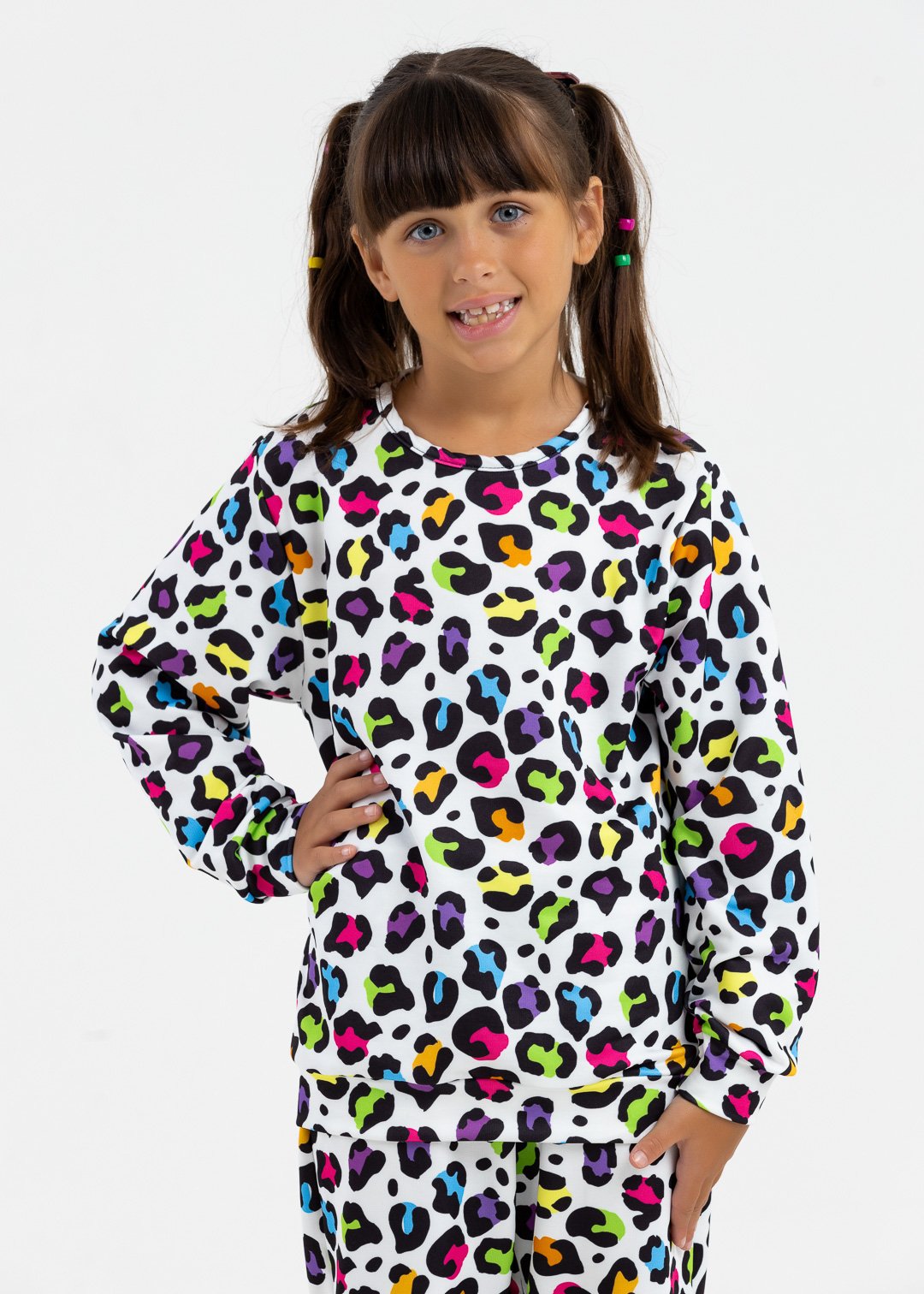 comprar moda infantil direto de fabrica online brilha kids onca colorida csaco