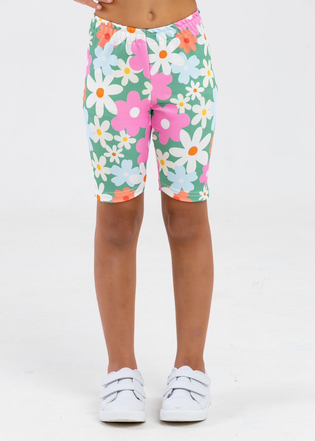 comprar moda infantil direto de fabrica online brilha kids ciclista floral estampada