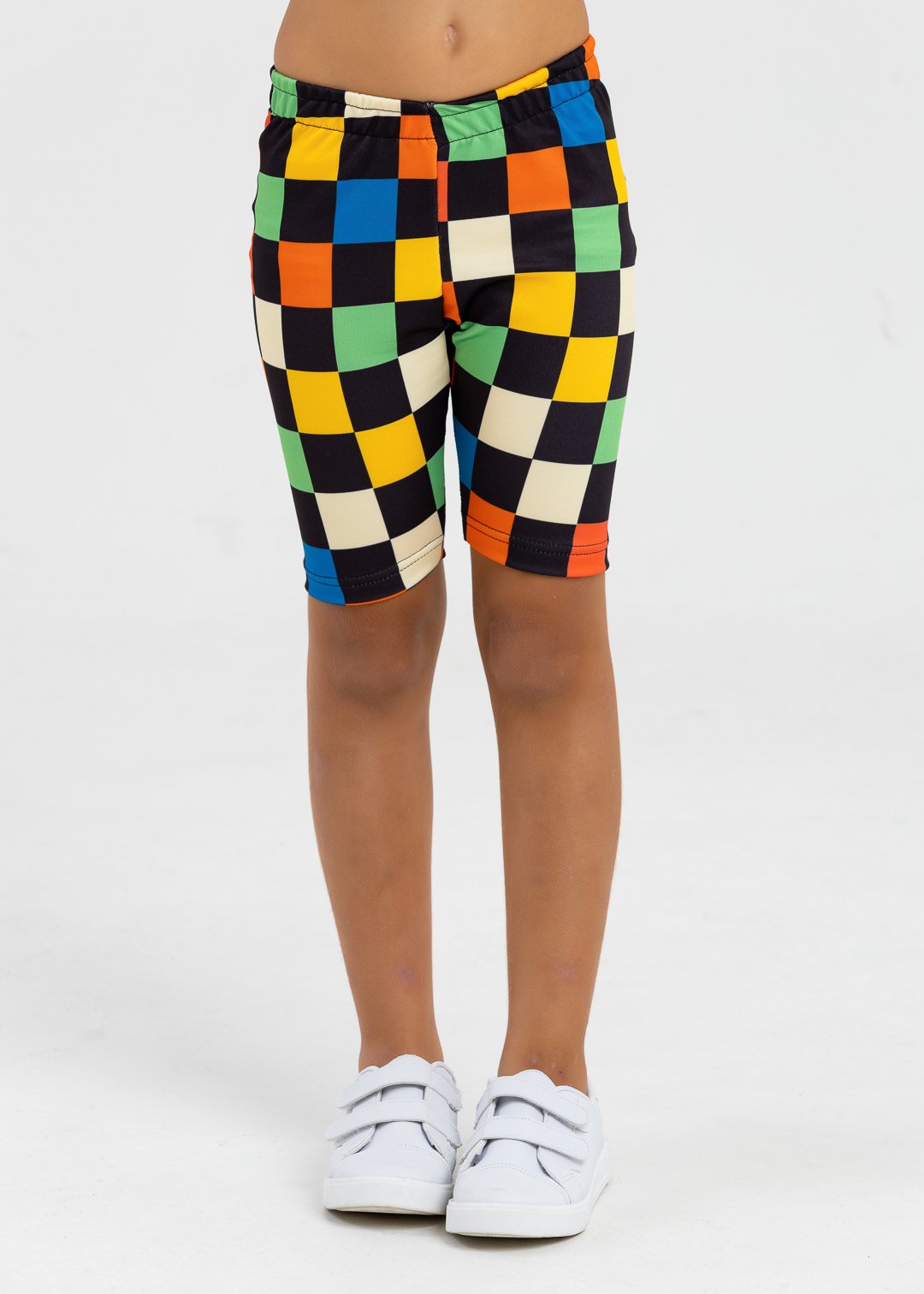 comprar moda infantil direto de fabrica online brilha kids ciclista xadrez estampada 3