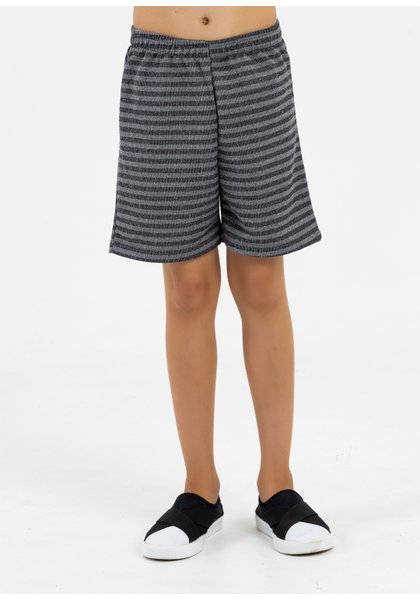 comprar moda infantil direto de fabrica online brilha kids bermuda listrado chumbo moletinho