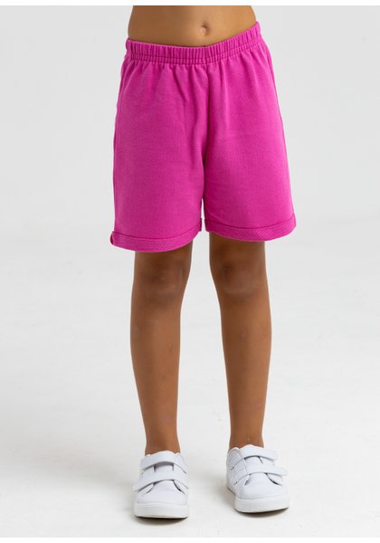comprar moda infantil direto de fabrica online brilha kids bermuda mescla pink moletinho 2