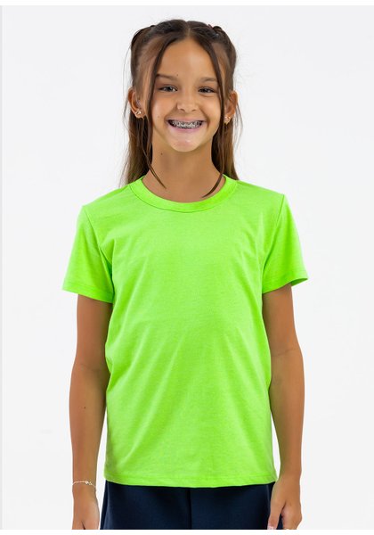 comprar moda infantil direto de fabrica online brilha kids camiseta meia malha verde neon 5