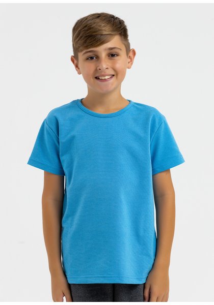 comprar moda infantil direto de fabrica online brilha kids molecotton camiseta azul turqueza 2