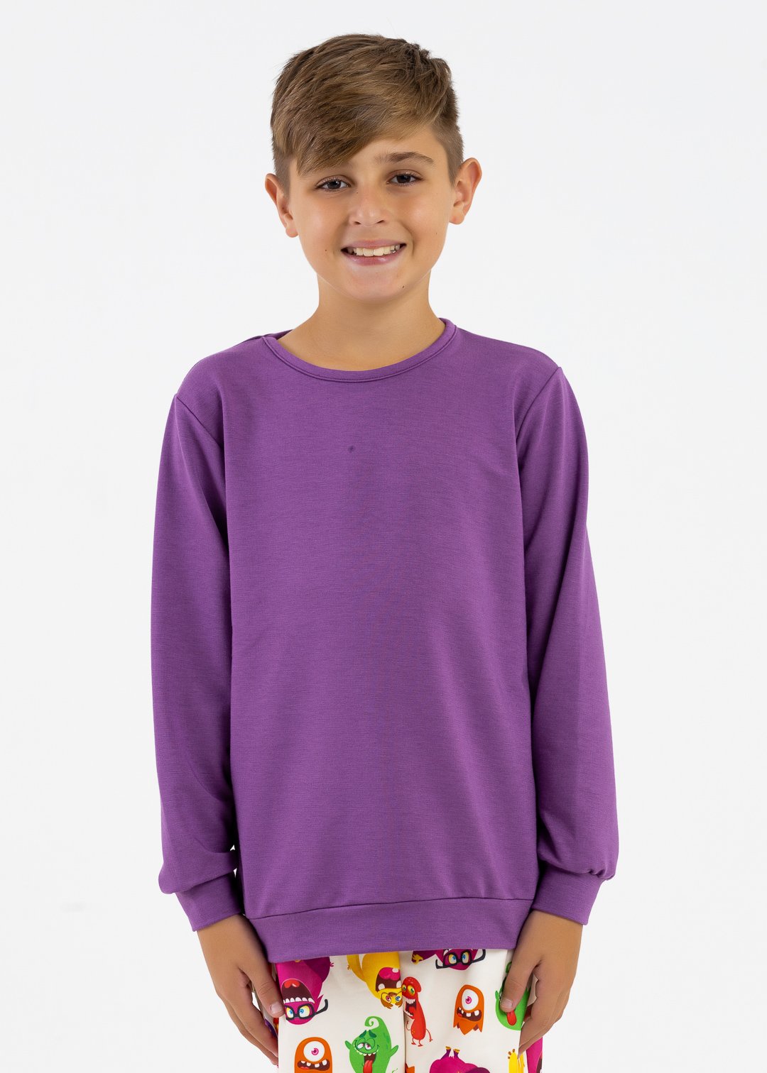 comprar moda infantil direto de fabrica online brilha kids casaco roxo calca monstros 2