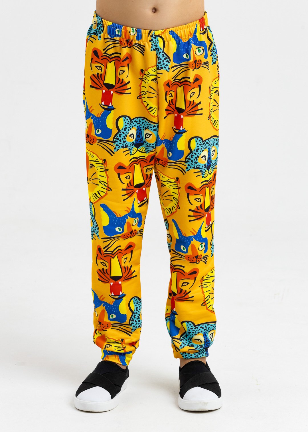 comprar moda infantil direto de fabrica online brilha kids molecotton animais tropicais tigre amarelo calca