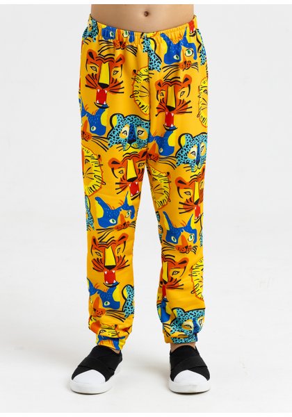comprar moda infantil direto de fabrica online brilha kids molecotton animais tropicais tigre amarelo calca