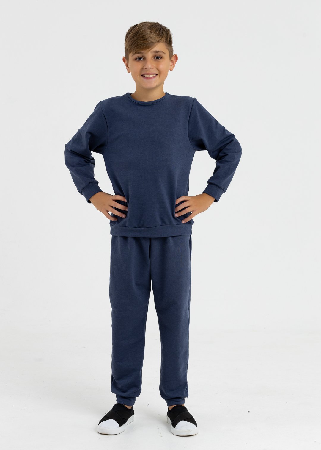 comprar moda infantil direto de fabrica online brilha kids molecotton azul marinho