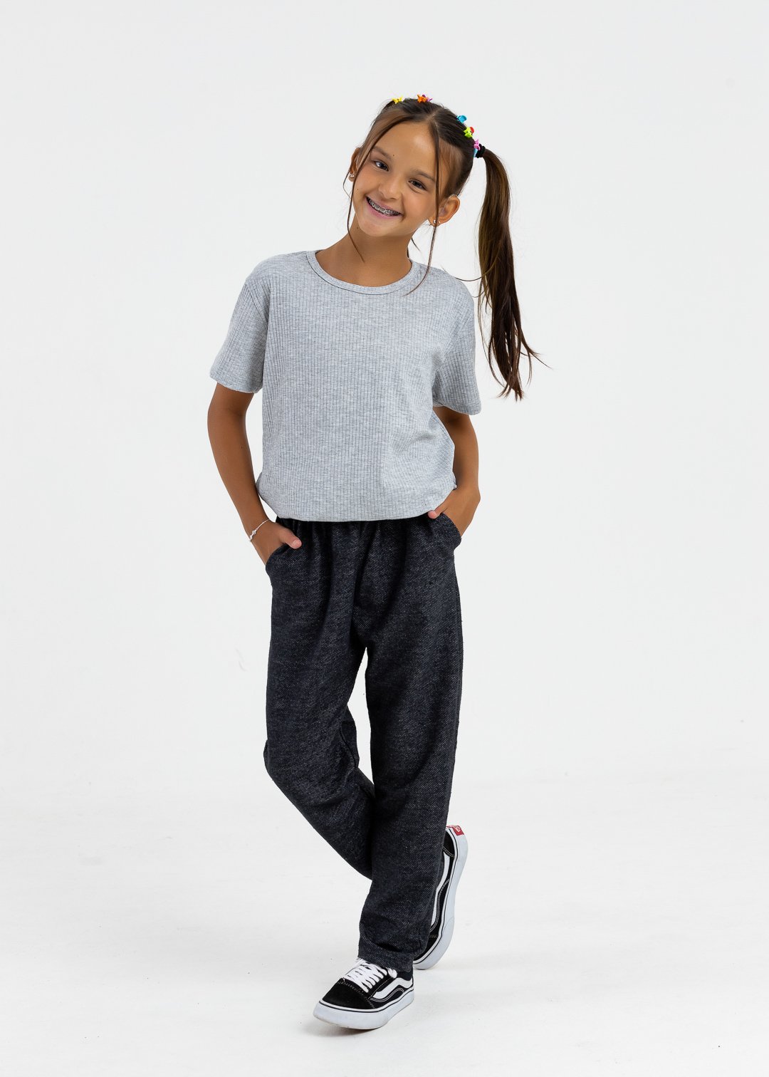 comprar moda infantil direto de fabrica online brilha kids camiseta canelada mescla