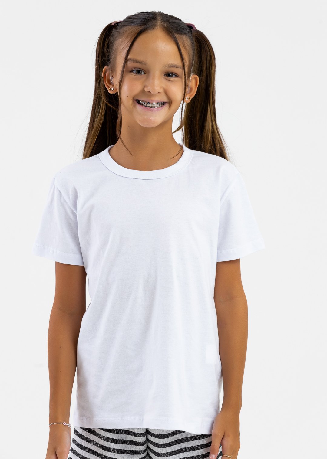 comprar moda infantil direto de fabrica online brilha kids camiseta branco bermuda listrado preto 2